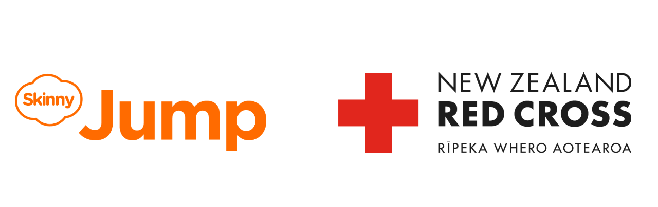 Skinny Jump and NZ Red Cross logos