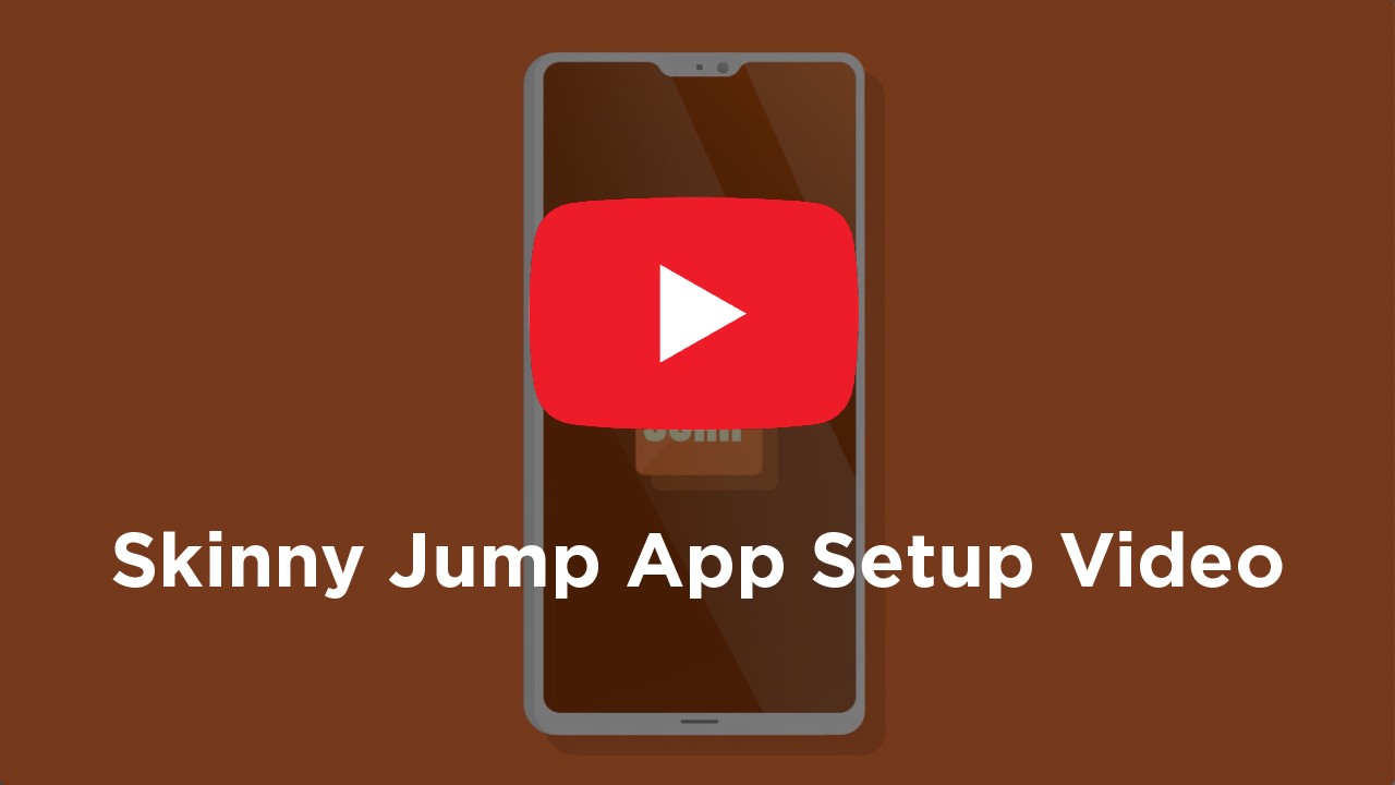 Image linking to the Skinny Jump app setup video in English. 